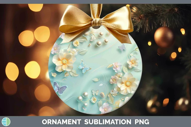 Enchanted Flowers 3D Buttercup Ornament Sublimation Bauble D