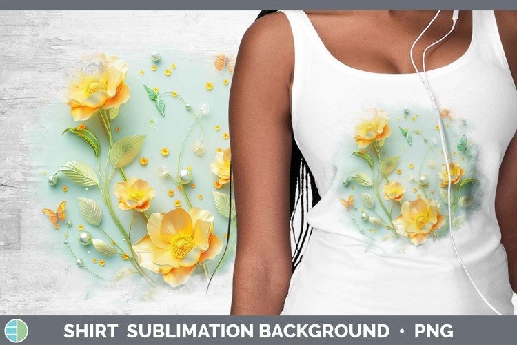 GorgeousEnchanted Flowers 3D Shirt design.