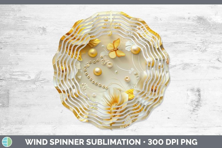 GorgeousEnchanted Flowers 3D Wind Spinner design.