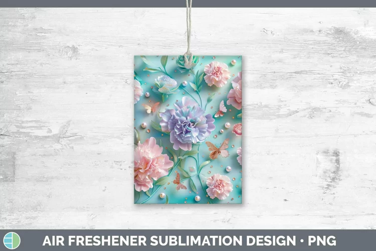 Enchanted Flowers 3D Carnation Air Freshener Sublimation Car
