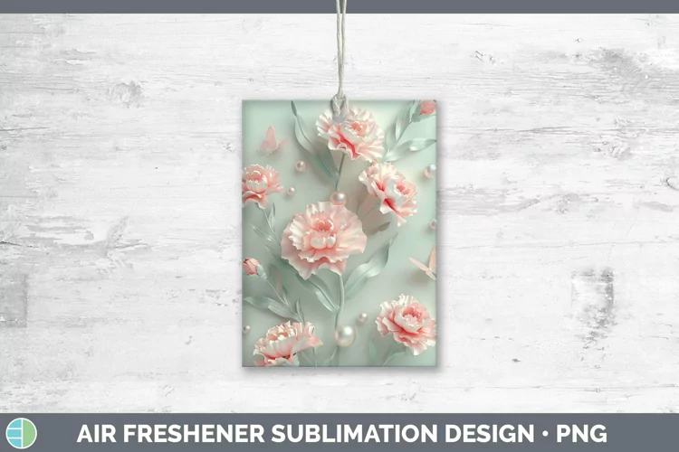 Enchanted Flowers 3D Carnation Air Freshener Sublimation Car