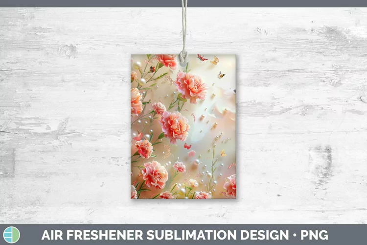 Enchanted Flowers 3D Carnation Air Freshener Sublimation Car