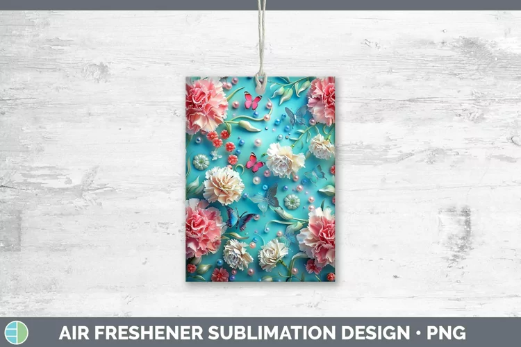 Enchanted Flowers 3D Carnation Air Freshener Sublimation Car