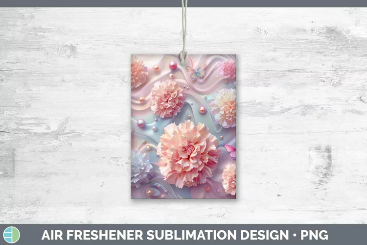 Enchanted Flowers 3D Carnation Air Freshener Sublimation Car