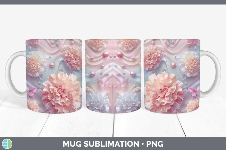GorgeousEnchanted Flowers 3D Mug Wrap design.