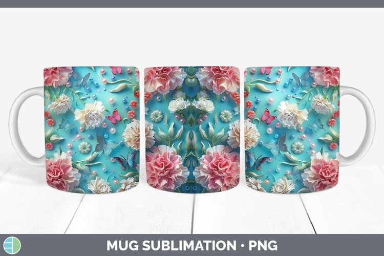 GorgeousEnchanted Flowers 3D Mug Wrap design.