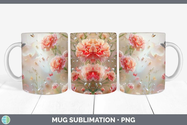 GorgeousEnchanted Flowers 3D Mug Wrap design.