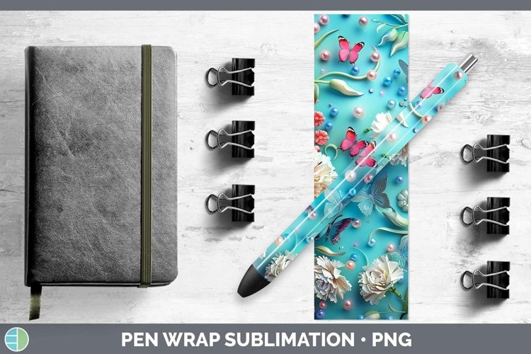GorgeousEnchanted Flowers 3D Pen Wrap design.