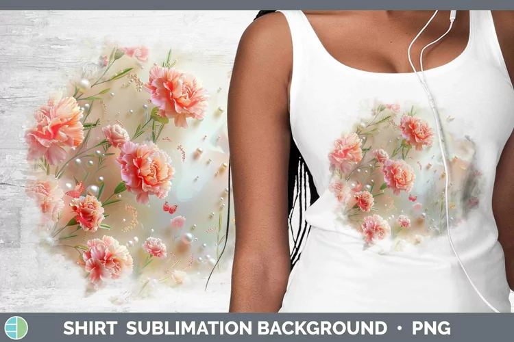 Enchanted Flowers 3D Carnation Shirt Sublimation Sublimation