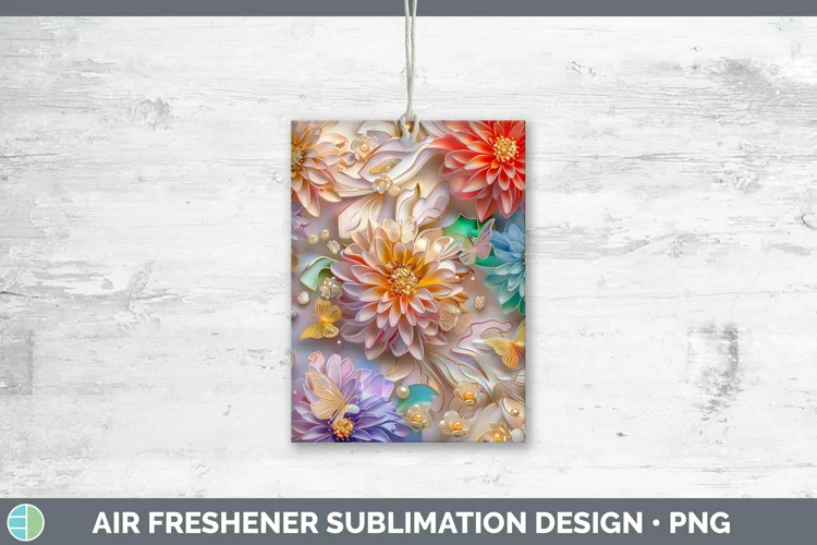Enchanted Flowers 3D Chrysanthemum Air Freshener Sublimation