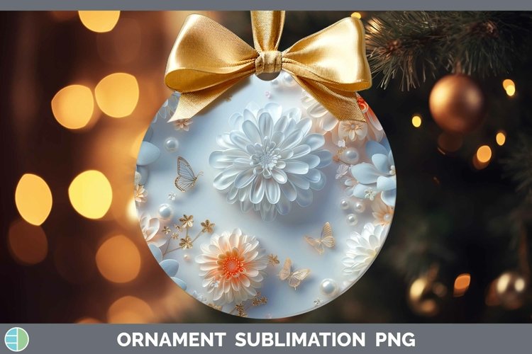 GorgeousEnchanted Flowers 3D Ornament design.