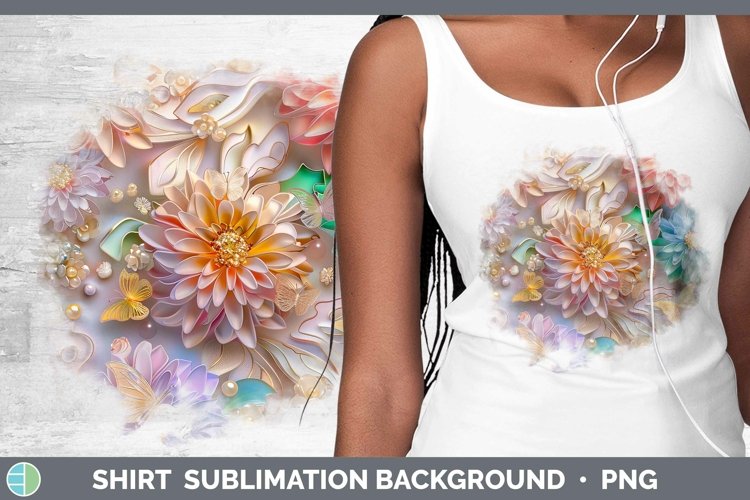 GorgeousEnchanted Flowers 3D Shirt design.