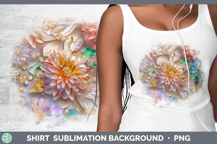 Enchanted Flowers 3D Chrysanthemum Shirt Sublimation Sublima