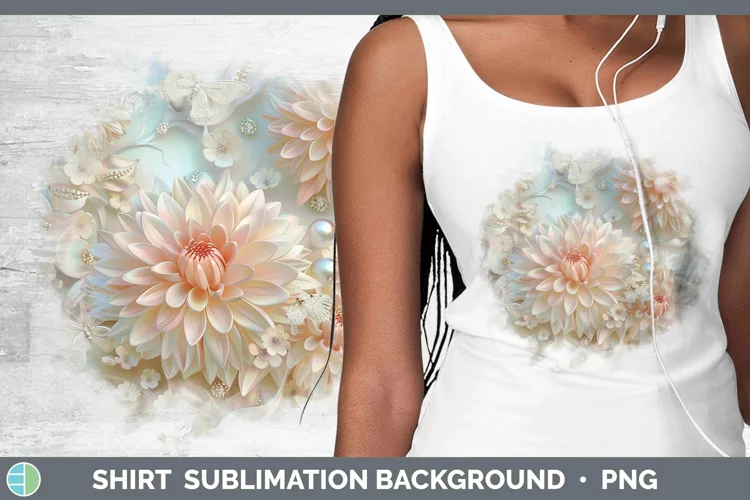 Enchanted Flowers 3D Chrysanthemum Shirt Sublimation Sublima