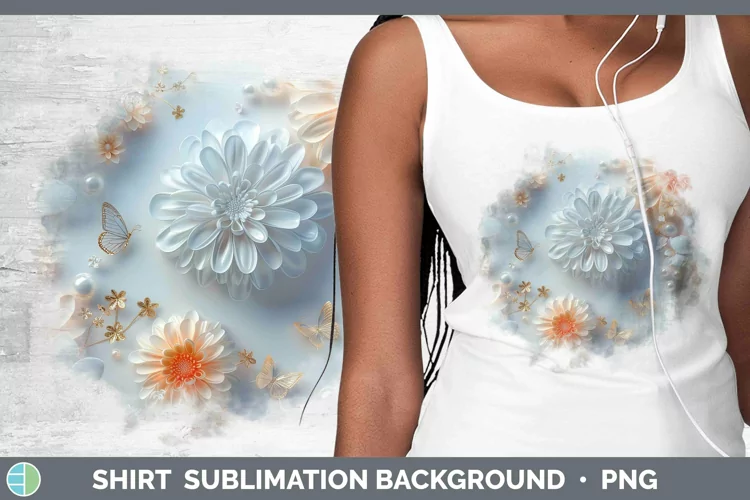 Enchanted Flowers 3D Chrysanthemum Shirt Sublimation Sublima