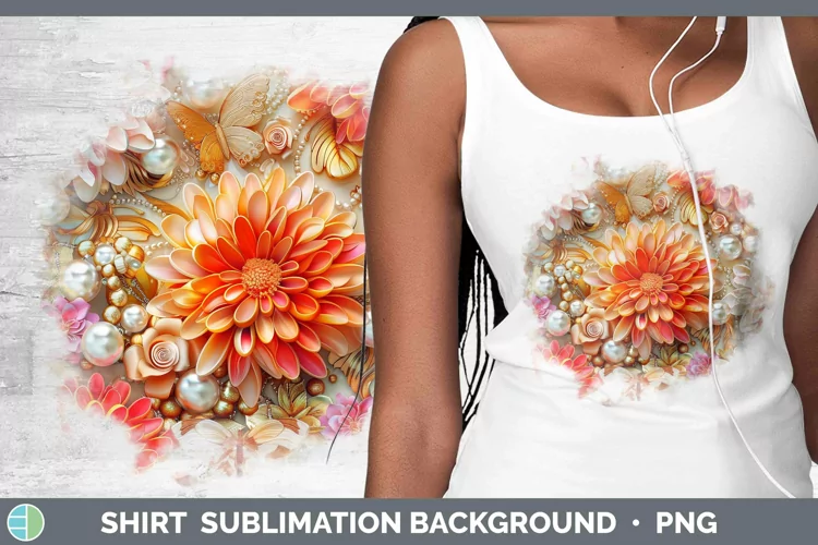 Enchanted Flowers 3D Chrysanthemum Shirt Sublimation Sublima