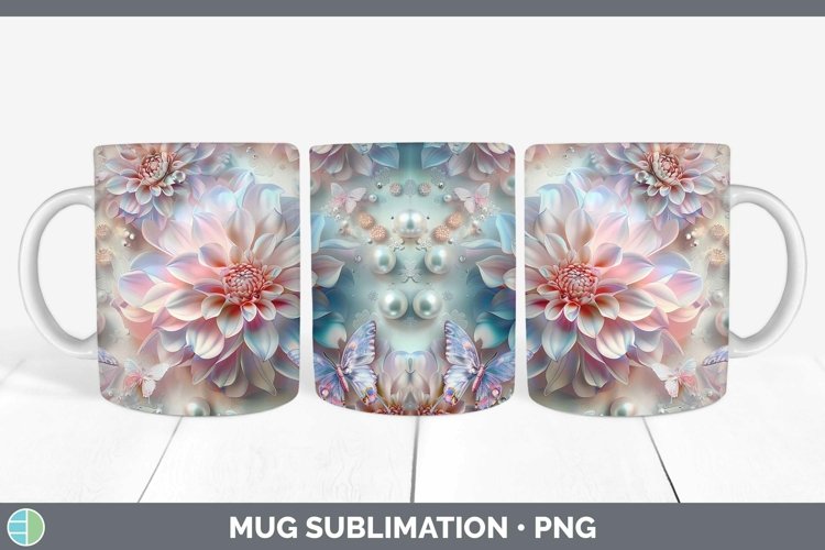 GorgeousEnchanted Flowers 3D Mug Wrap design.