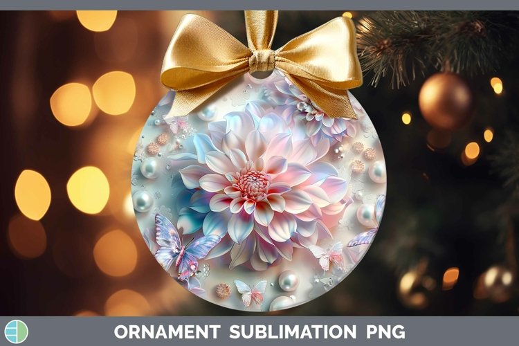 GorgeousEnchanted Flowers 3D Ornament design.