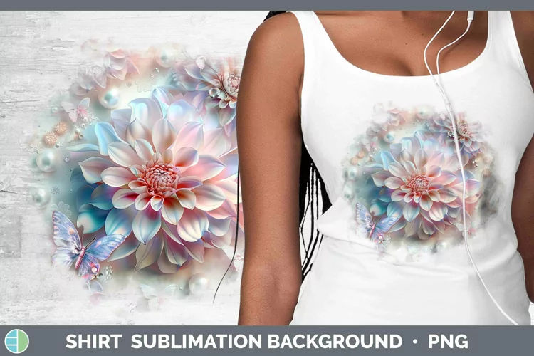 Enchanted Flowers 3D Dahlia Shirt Sublimation Sublimation Ba