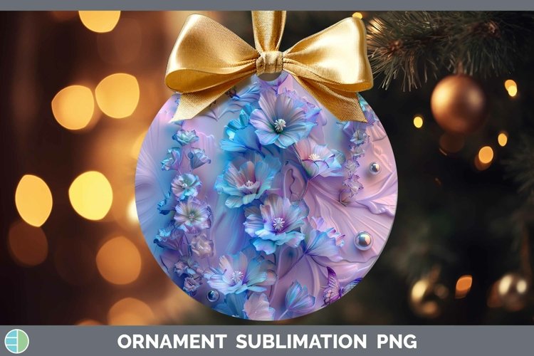 GorgeousEnchanted Flowers 3D Ornament design.