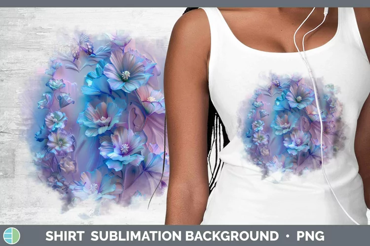 Enchanted Flowers 3D Delphinium Shirt Sublimation Sublimatio