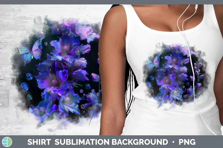 Enchanted Flowers 3D Delphinium Shirt Sublimation Sublimatio