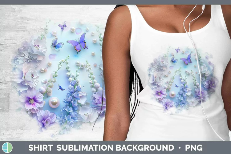 Enchanted Flowers 3D Delphinium Shirt Sublimation Sublimatio