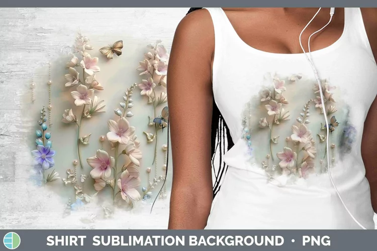 Enchanted Flowers 3D Delphinium Shirt Sublimation Sublimatio