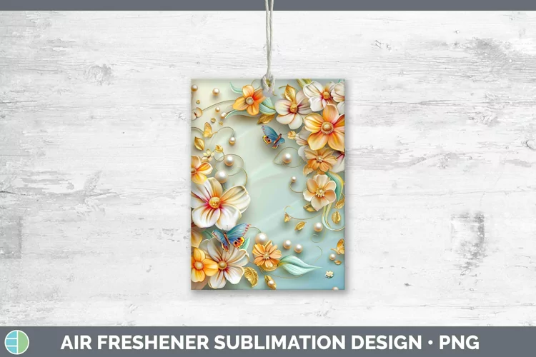 Enchanted Flowers 3D Freesia Air Freshener Sublimation Car F