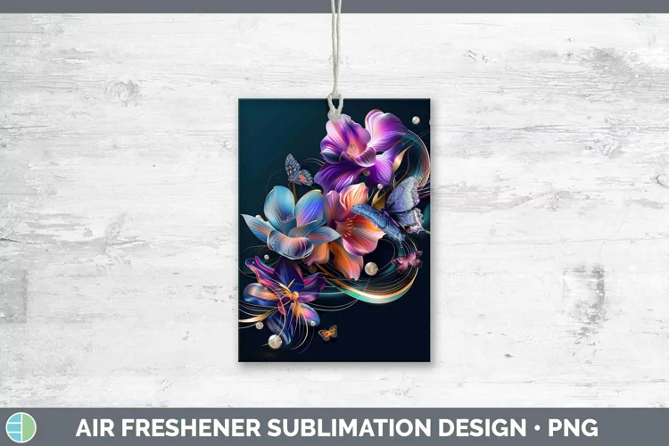 Enchanted Flowers 3D Freesia Air Freshener Sublimation Car F
