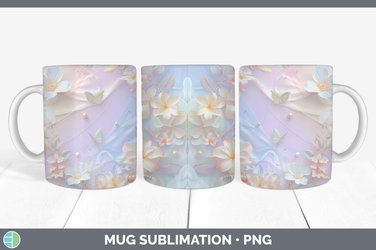 GorgeousEnchanted Flowers 3D Mug Wrap design.