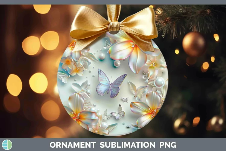 Enchanted Flowers 3D Freesia Ornament Sublimation Bauble Des