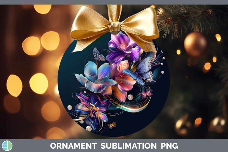 GorgeousEnchanted Flowers 3D Ornament design.