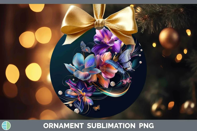 Enchanted Flowers 3D Freesia Ornament Sublimation Bauble Des