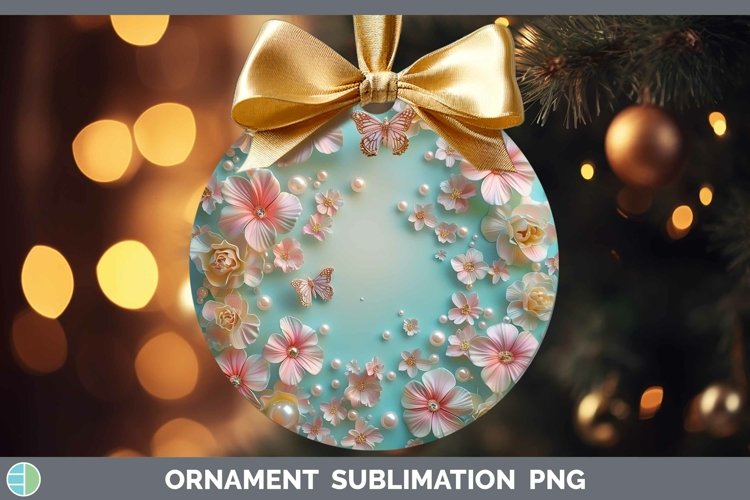 GorgeousEnchanted Flowers 3D Ornament design.