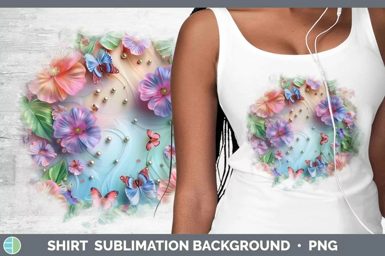 Enchanted Flowers 3D Geranium Shirt Sublimation Sublimation