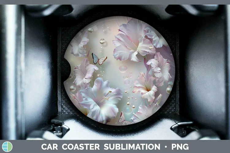 Enchanted Flowers 3D Gladiolus Car Coaster Sublimation Coast