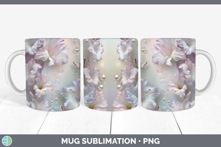 GorgeousEnchanted Flowers 3D Mug Wrap design.