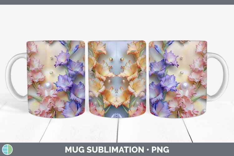 GorgeousEnchanted Flowers 3D Mug Wrap design.