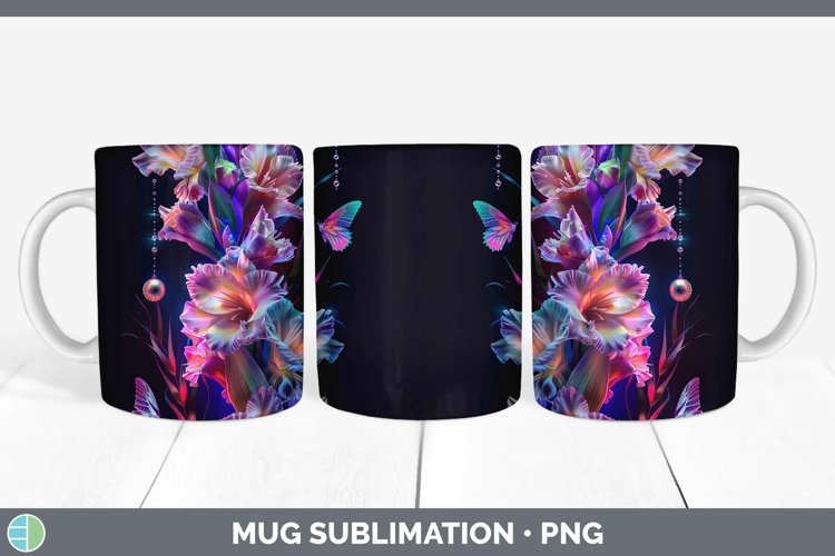GorgeousEnchanted Flowers 3D Mug Wrap design.