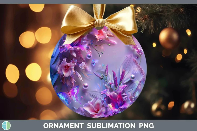 Enchanted Flowers 3D Gladiolus Ornament Sublimation Bauble D