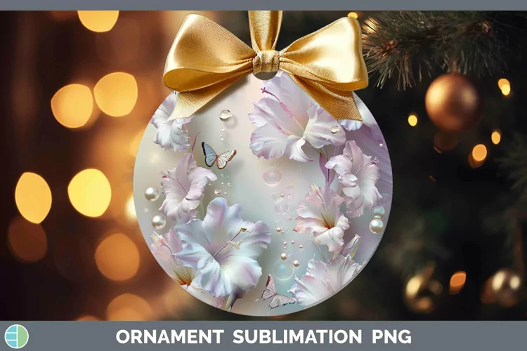 Enchanted Flowers 3D Gladiolus Ornament Sublimation Bauble D