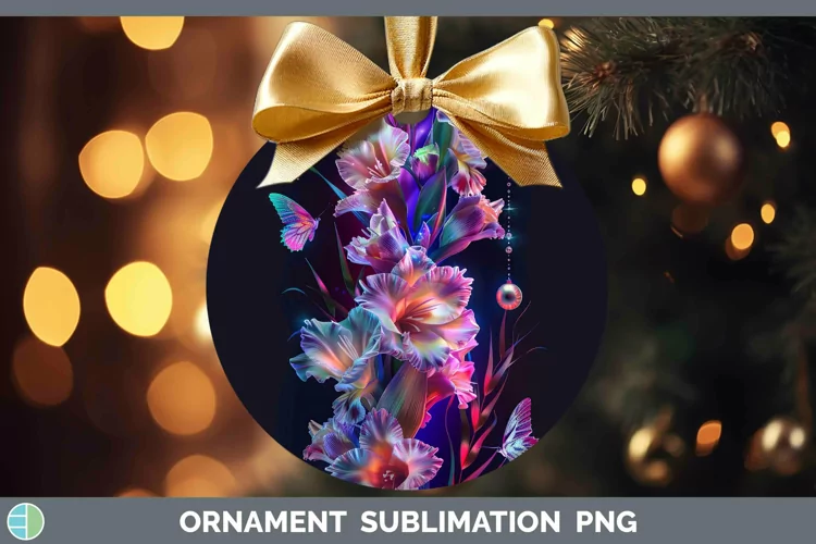 Enchanted Flowers 3D Gladiolus Ornament Sublimation Bauble D