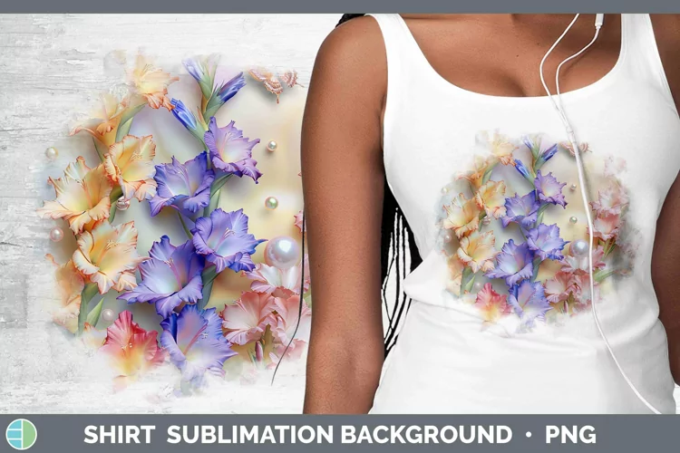 Enchanted Flowers 3D Gladiolus Shirt Sublimation Sublimation