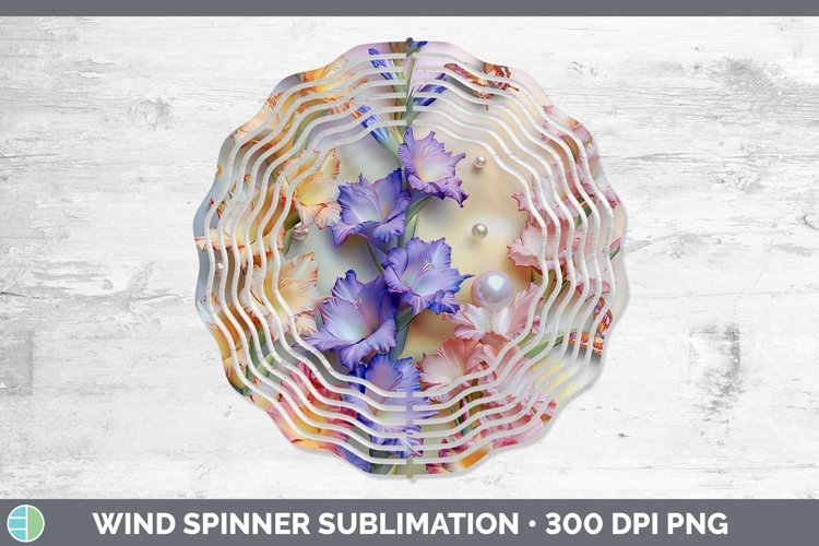 GorgeousEnchanted Flowers 3D Wind Spinner design.