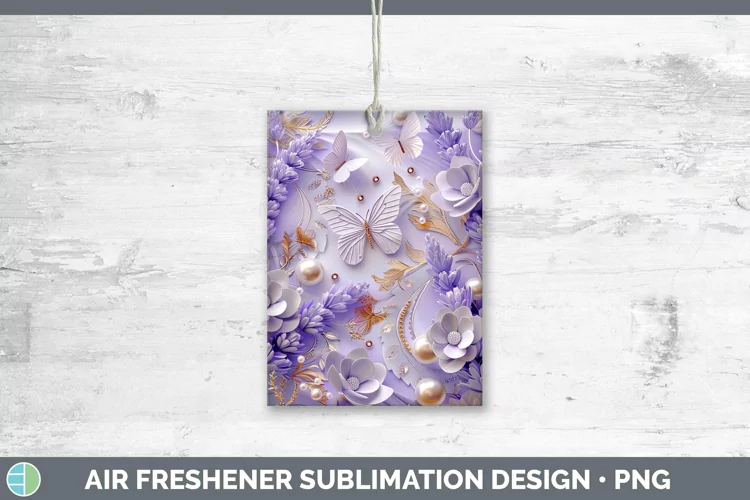 Enchanted Flowers 3D Lavender Air Freshener Sublimation Car