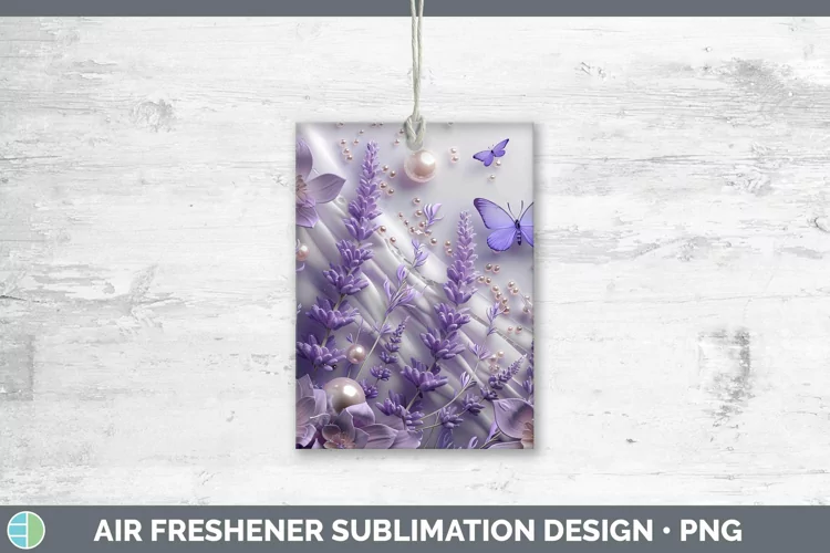 Enchanted Flowers 3D Lavender Air Freshener Sublimation Car