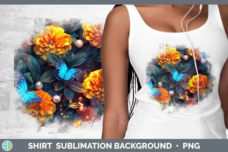 Enchanted Flowers 3D Marigold Shirt Sublimation Sublimation