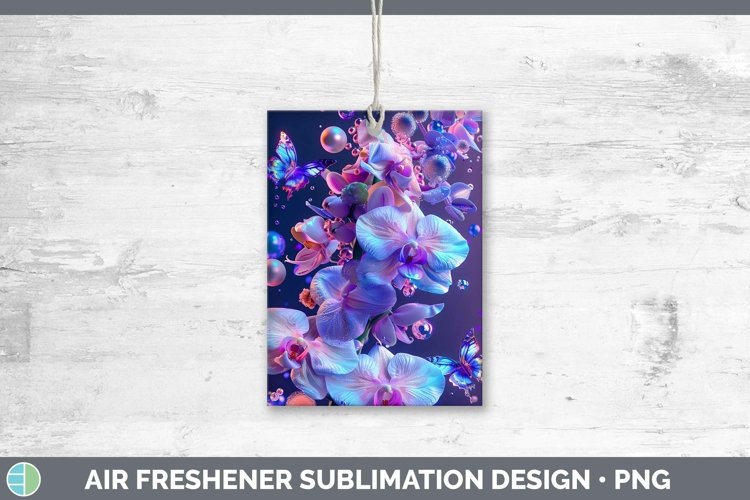 Enchanted Flowers 3D Orchid Air Freshener Sublimation Car Fr