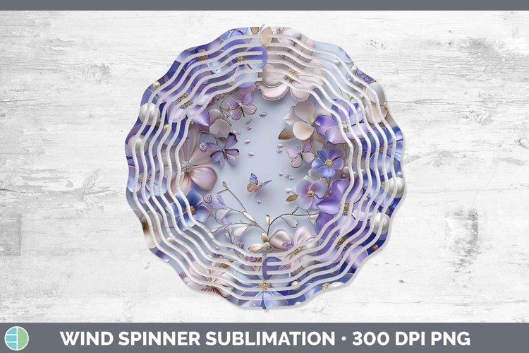 GorgeousEnchanted Flowers 3D Wind Spinner design.